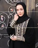 عبا زنانه سوزن دوزی حریر اسود مدل حسنا مزون نجما