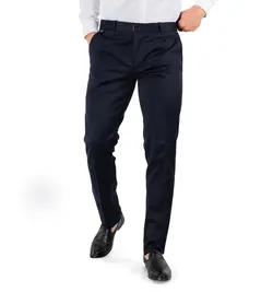 شلوار پارچه ای راسته مردانه سرمه ای 43432