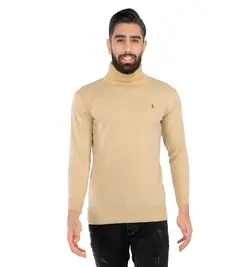 بافت مردانه یقه اسکی فری سایز ساده Polo 40906