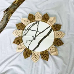 آینه دیوارکوب مکرومه نود