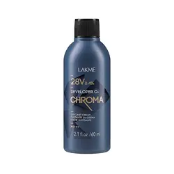اکسیدان کروما لاکمه شماره دو 8.4 درصد (28v) حجم 60 میلی لیتر - Lakme color developer O2 chroma oxidant cream