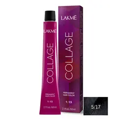 رنگ مو لاکمه سری کلاژ شماره 5/17 ( دودی آبی قهوه ای روشن ) - Lakme Collage Hair Color