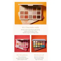 پالت سایه چشم 15 رنگ پودایر مدل Sweet Orange