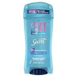 مام ژله ای شفاف سکرت سِری Outlast رایحه Completely Clean وزن 73 گرم