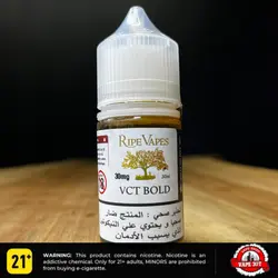 سالت نیکوتین 30 طعم وانیل کارامل تنباکو VCT BOLD برند رایپ ویپز RIPE VAPES
