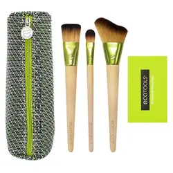 خرید ست براش اکوتولز EcoTools مدل travel and glow | مسافرتی، حاوی سه براش کاربردی - یولایف بیوتی