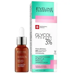 خرید سرم ضد چروک اولاین Eveline مدل گلیکول تراپی Glycol Therapy 3% حجم 18 میل | مولتی پپتیدی و لایه بردار - یولایف بیوتی