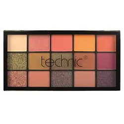 پالت سایه چشم تکنیک technic مدل CINNAMON SWIRL تعداد 15 رنگ