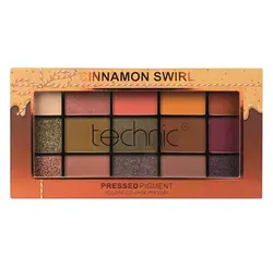 پالت سایه چشم تکنیک technic مدل CINNAMON SWIRL تعداد 15 رنگ