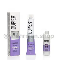 کیت رنگ مو دوپیر سری طبیعی بلوند خیلی روشن N9 شماره 0. 1/2-9 حجم 100 میلی لیتر + اکسیدان 6% - شهرمن