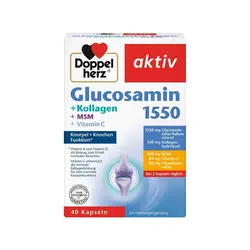 کپسول گلوکوزامین 1550 و کلاژن دوپل هرز 40 عدد/Glucosamine 1550 capsules and double collagen 40 capsules - شهرمن