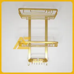 قفسه حمام آلومینیومی دو طبقه وسط  آرتان (نظم دهنده حمام)