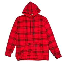 هودی مردانه چهارخانه قرمز