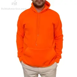 هودی مردانه مدل ساده رنگ نارنجی