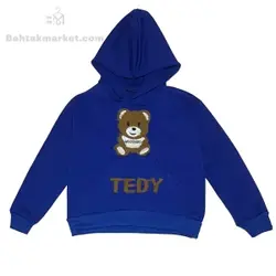 هودی پسرانه گلدوزی رنگ آبی