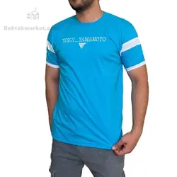تیشرت مردانه دو رنگ آبی