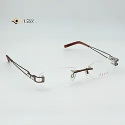 عینک طبی زنانه بیضی بدون دور برند ELLE کد ۱۷۶۷