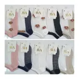 جوراب شیشه ای مجلسی اعلاء طرح دار بسته ۵ عددی