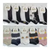 جوراب شیشه ای مجلسی اعلاء طرح دار بسته ۵ عددی