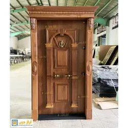 درب ضد سرقت گردو برجسته مدل محراب - تولید کننده درب ضد سرقت