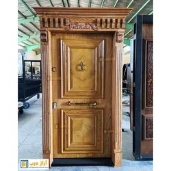 درب ضد سرقت بلوط مدل دو قاب جناقی - تولید کننده درب ضد سرقت