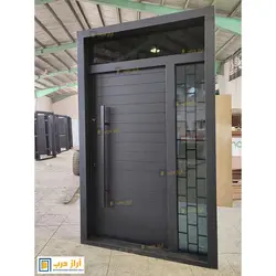 درب ضد سرقت لابی مدل آرتا فلزی مشکی - تولید کننده درب ضد سرقت