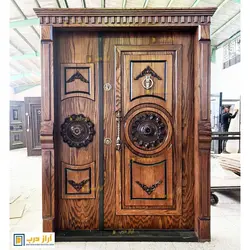 درب ضد سرقت لابی مدل دراج بلوط یک و نیم لنگه - تولید کننده درب ضد سرقت