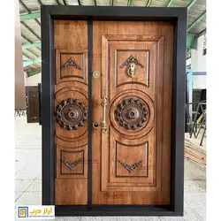 درب ضد سرقت لابی مدل دراج بلوط یک و نیم لنگه - تولید کننده درب ضد سرقت