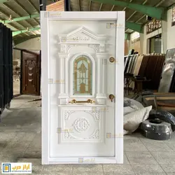 درب ضد سرقت راش مدل پلازا سفید - تولید کننده درب ضد سرقت