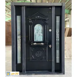 درب ضد سرقت لابی مدل پلازا مشکی - تولید کننده درب ضد سرقت