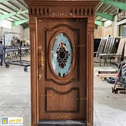 درب ضد سرقت راش برجسته مدل بیضی گلس - تولید کننده درب ضد سرقت