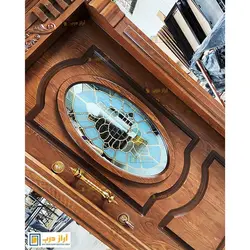 درب ضد سرقت راش برجسته مدل بیضی گلس - تولید کننده درب ضد سرقت