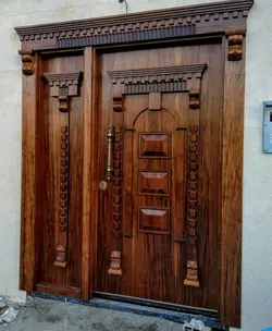 درب ضد سرقت لابی آپادانا روکش گردو - تولید کننده درب ضد سرقت