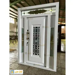 درب ضد سرقت لابی رویه فلز مدل شش ضلعی گلاس - تولید کننده درب ضد سرقت