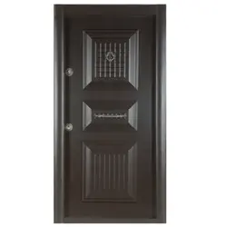 درب ضدسرقت روکش pvc مدل سه قاب شطرنجی برجسته - تولید کننده درب ضد سرقت