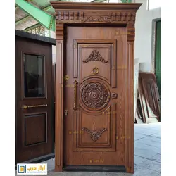 درب ضد سرقت رویه بلوط مدل دراج - تولید کننده درب ضد سرقت