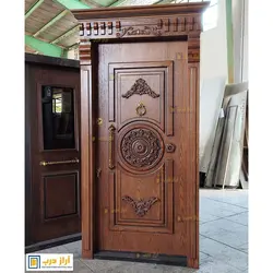 درب ضد سرقت رویه بلوط مدل دراج - تولید کننده درب ضد سرقت