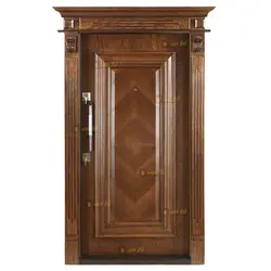 درب ضد سرقت بلوط مدل تک قاب جناقی - تولید کننده درب ضد سرقت