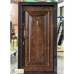 درب ضد سرقت بلوط مدل تک قاب جناقی - تولید کننده درب ضد سرقت