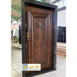 درب ضد سرقت بلوط مدل تک قاب جناقی - تولید کننده درب ضد سرقت