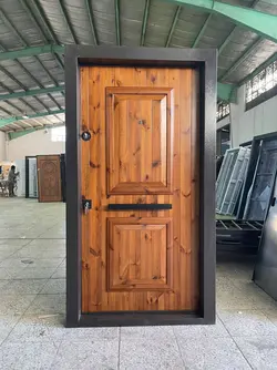 درب ضد سرقت ترمو وود مدل دو قاب - تولید کننده درب ضد سرقت