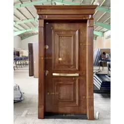 درب ضد سرقت راش مدل دو قاب ساده براق - تولید کننده درب ضد سرقت