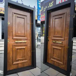 درب ضد سرقت راش مدل دو قاب ساده براق - تولید کننده درب ضد سرقت