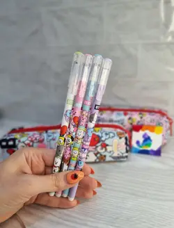 روان نویس خودکار حرارتی پاک کن دار پاک شونده با جوهر آبی طرح بی تی اس بی تی 21 bts bt21