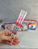 روان نویس خودکار حرارتی پاک کن دار پاک شونده با جوهر آبی طرح بی تی اس بی تی 21 bts bt21