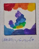 روان نویس خودکار حرارتی پاک کن دار پاک شونده با جوهر آبی طرح بی تی اس بی تی 21 bts bt21