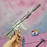 روان نویس خودکار طرح اسلحه تفنگ m4 در چهار رنگ