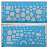 شابلون هندسی طرح اشکال و حیوانات در پک دو عددی در 7 رنگ