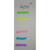 ماژیک هایلایتر علامت گذار طرح گربه تپلو پاپیون در 5 رنگ مختلف پاستلی