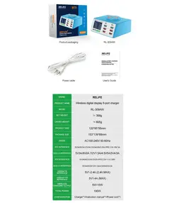 مولتی شارژر 8 پورت وایرلس دار ریلایف RELIFE RL-309AW